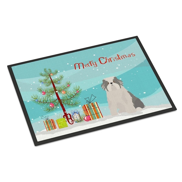 Carolines Treasures 24 x 36 in. Odis Odessa Domestic Ideal Dog Christmas Tree Indoor or Outdoor Mat CK3504JMAT - main